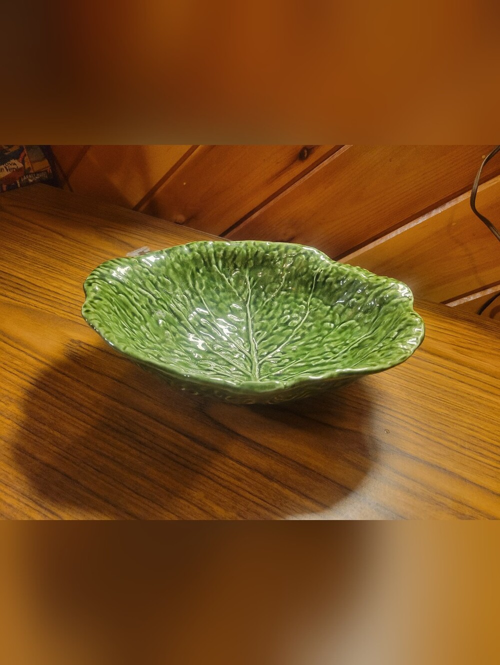 Olfaire? Portugal 10" Green Cabbage Leaf Bowl